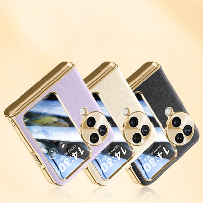 For OPPO Find N3 Flip Electroplated Case-film Integral Hinge Shockproof Phone Case(Black) - Find N3 Flip Cases by buy2fix | Online Shopping UK | buy2fix