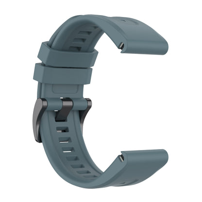 For Garmin Instinct 2 / Instinct Solid Color Black Buckle Silicone Quick Release Watch Band(Rock Blue) - Watch Bands by buy2fix | Online Shopping UK | buy2fix