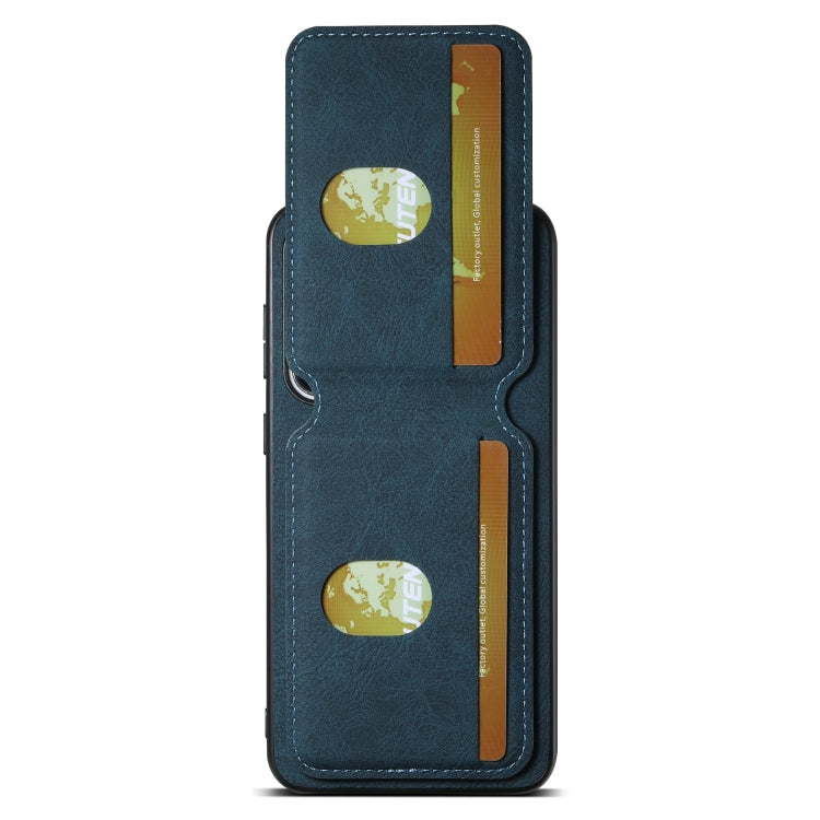 For Samsung Galaxy S24+ 5G Suteni H02 Litchi Leather Card Wallet Stand Back Phone Case(Blue) - Galaxy S24+ 5G Cases by Suteni | Online Shopping UK | buy2fix