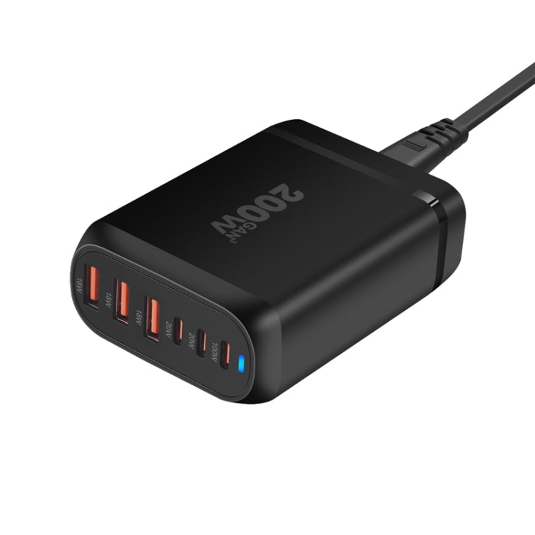 GaN PD100W Type-C x 3 + USB x 3 Multi Port Laptop Adapter, Plug Size:AU Plug - Universal Power Adapter by buy2fix | Online Shopping UK | buy2fix