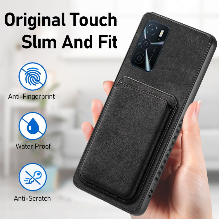 For OPPO K11X 5G Retro Leather Card Bag Magnetic Phone Case(Black) - OPPO Cases by buy2fix | Online Shopping UK | buy2fix