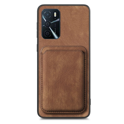 For OPPO A92S Retro Leather Card Bag Magnetic Phone Case(Brown) - OPPO Cases by buy2fix | Online Shopping UK | buy2fix