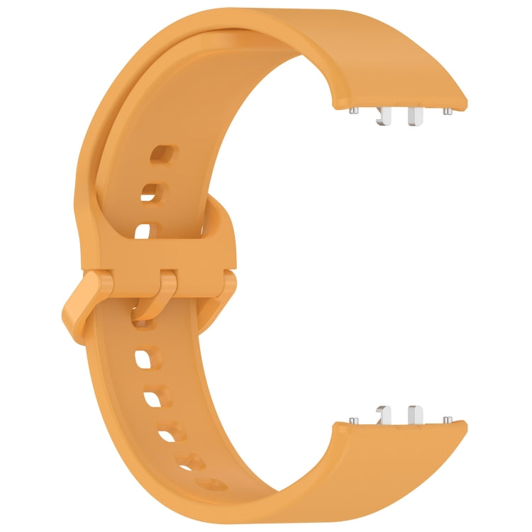 For Samsung Galaxy Fit 3 SM-R390 Solid Color Buckle Silicone Watch Band(Yellow) - Watch Bands by buy2fix | Online Shopping UK | buy2fix