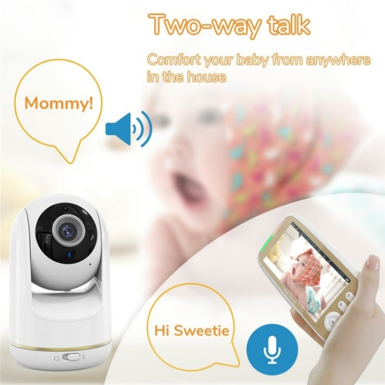 VB803 Built-in Lullabies PTZ Rotation HD Baby Security Camera 5-inch Baby Monitor(EU Plug) - Baby Monitor by buy2fix | Online Shopping UK | buy2fix