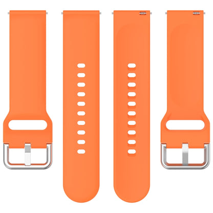 For Xiaomi Watch 2 Solid Color Metal Silver Buckle Silicone Watch Band, Size: L(Orange) - Watch Bands by buy2fix | Online Shopping UK | buy2fix