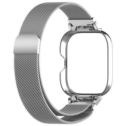 For CMF Watch Pro D395 Metal Frame + Milanese Integrated Magnetic Watch Band(Silver) - Watch Bands by buy2fix | Online Shopping UK | buy2fix