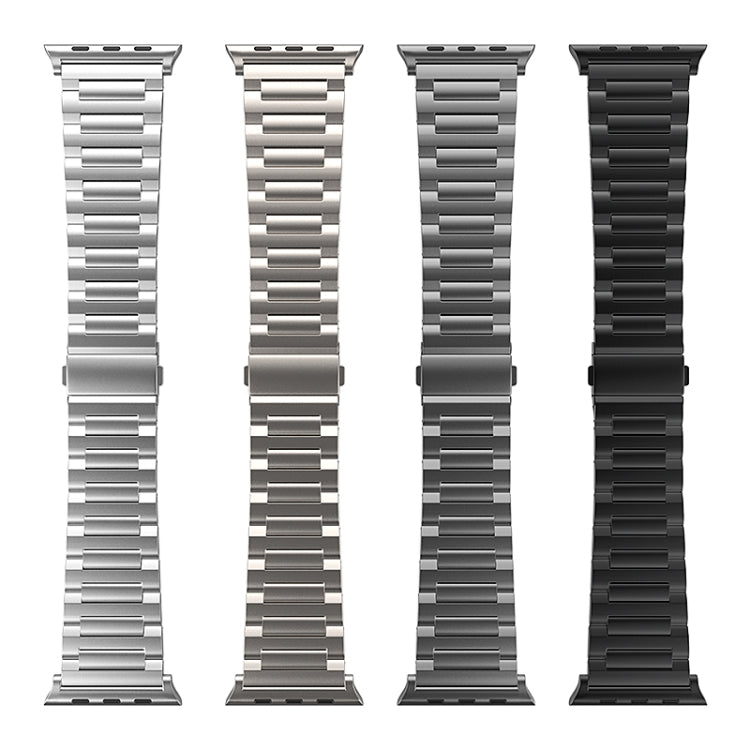 For Apple Watch SE 2023 44mm I-Shaped Titanium Watch Band(Grey) - Watch Bands by buy2fix | Online Shopping UK | buy2fix