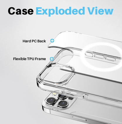 For iPhone 15 Pro NORTHJO 3 in 1 Magsafe Clear Phone Case with Screen Film + Rear Lens Film - iPhone 15 Pro Cases by NORTHJO | Online Shopping UK | buy2fix