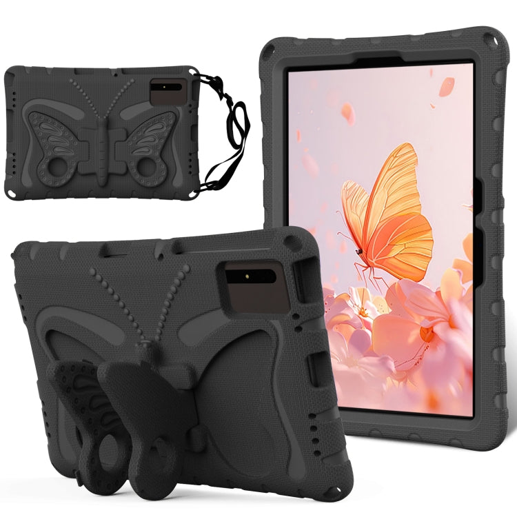 For Samsung Galaxy Tab S9 FE X510 Butterfly Bracket EVA Shockproof Tablet Case(Black) - Galaxy Tab S9 FE by buy2fix | Online Shopping UK | buy2fix