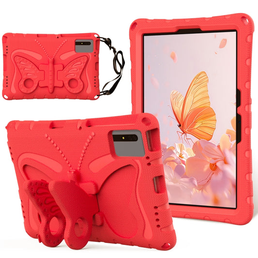 For Samsung Galaxy Tab S9 FE X510 Butterfly Bracket EVA Shockproof Tablet Case(Red) - Galaxy Tab S9 FE by buy2fix | Online Shopping UK | buy2fix