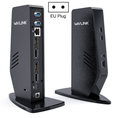 WAVLINK UG69PD5 USB-C HD 60Hz Monitor Adapter Dual 4K Display Docking Station, Plug:EU Plug - USB HUB by WAVLINK | Online Shopping UK | buy2fix