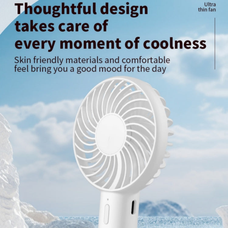 S3 3 Speed Low Noise Hanging Hole Desk Fan Portable Rechargeable Handheld Cooling Fan(White) - Electric Fans by buy2fix | Online Shopping UK | buy2fix