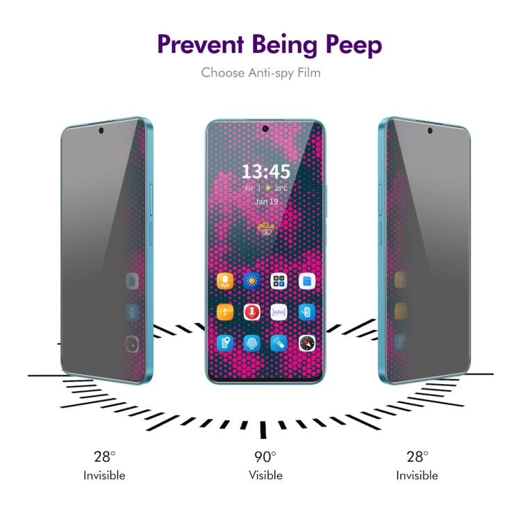 For Tecno Spark Go 2024 2pcs ENKAY Hat-Prince 28 Degree Anti-peeping Privacy Tempered Glass Film - Tecno Tempered Glass by ENKAY | Online Shopping UK | buy2fix