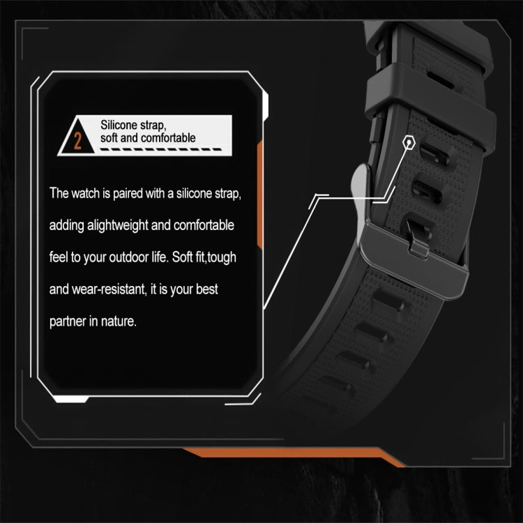 KC86 1.43 inch Color Screen Smart Watch, Support Bluetooth Call / Health Monitoring(Camouflage Orange) - Smart Watches by buy2fix | Online Shopping UK | buy2fix