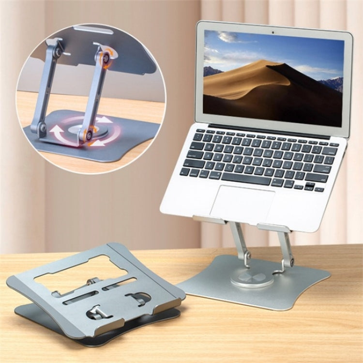 G69 Heat Dissipation Rotatable Notebook Desktop Stand Aluminum Alloy Foldable Laptop Bracket(Black) - Laptop Stand by buy2fix | Online Shopping UK | buy2fix