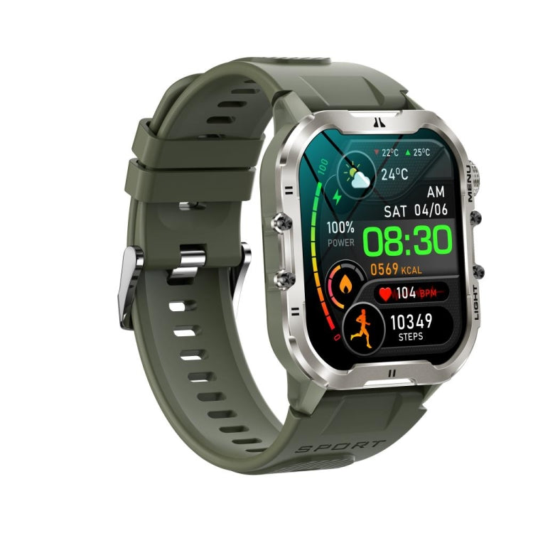 T26 1.96 inch Color Screen Smart Watch, Support Bluetooth Call / Health Monitoring(Green) - Smart Watches by buy2fix | Online Shopping UK | buy2fix