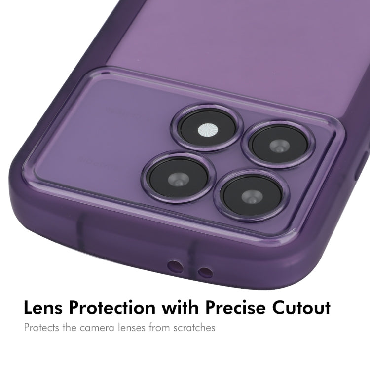 For Redmi K70 / K70 Pro ENKAY Hat-Prince Translucent Matte TPU Phone Case + 9H Big Arc Edge Glass Film(Purple) - K70 Pro Cases by ENKAY | Online Shopping UK | buy2fix