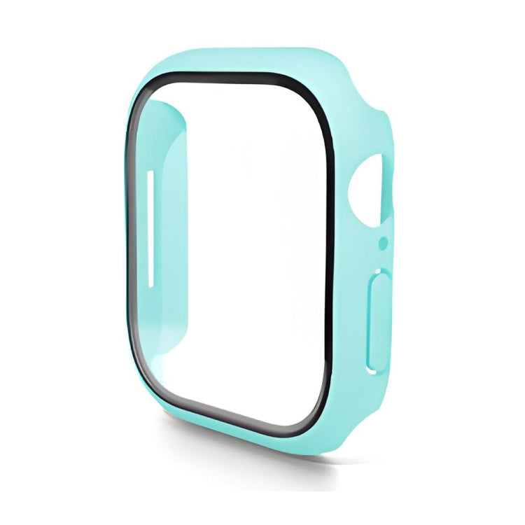 For Apple Watch Series 10 46mm ENKAY Hat-Prince PC Tempered Glass Film Integrated Watch Case(Cyan) - Watch Cases by ENKAY | Online Shopping UK | buy2fix