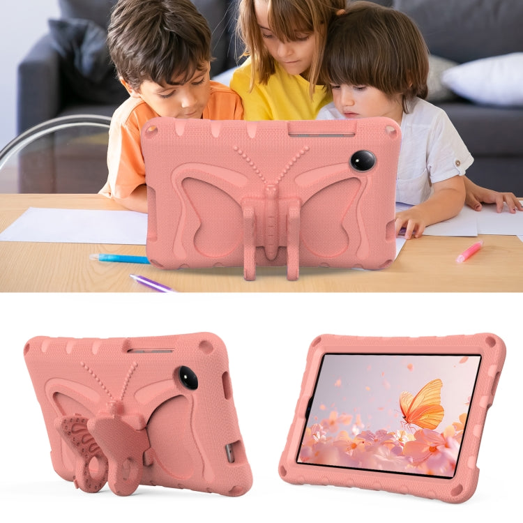 For Xiaomi Redmi Pad SE 8.7 2024 Butterfly Bracket EVA Shockproof Tablet Case(Pink Orange) - More Tablet Cases by buy2fix | Online Shopping UK | buy2fix