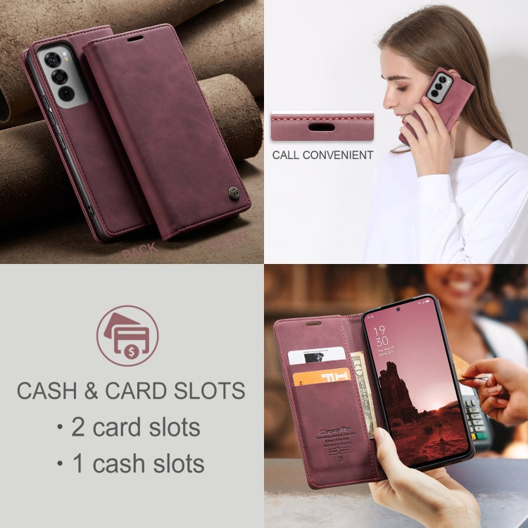 For OPPO Reno12 5G Global CaseMe 013 Multifunctional Horizontal Flip Leather Phone Case(Red) - Reno12 Cases by CaseMe | Online Shopping UK | buy2fix