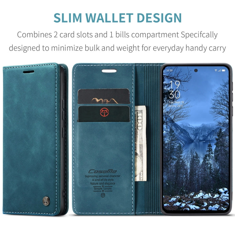 For OPPO Reno12 F /12 FS 5G CaseMe 013 Multifunctional Horizontal Flip Leather Phone Case(Blue) - Reno12 F Cases by CaseMe | Online Shopping UK | buy2fix