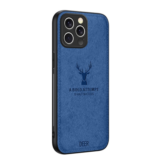 For iPhone 16 Pro Deer Head Cloth Skin All-inclusive Phone Case(Blue) - iPhone 16 Pro Cases by buy2fix | Online Shopping UK | buy2fix