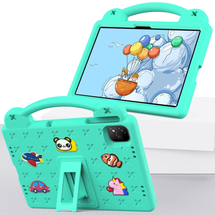 For Infinix Xpad 11 X1101 2024 Handle Kickstand Children EVA Shockproof Tablet Case(Mint Green) - Others by buy2fix | Online Shopping UK | buy2fix