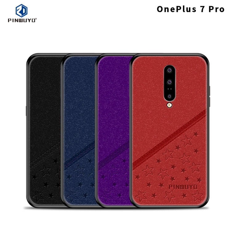 PINWUYO Full Coverage Waterproof Shockproof PC+TPU+PU Protective Case for Oneplus7 pro(Black) - OnePlus Cases by PINWUYO | Online Shopping UK | buy2fix