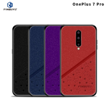 PINWUYO Full Coverage Waterproof Shockproof PC+TPU+PU Protective Case for Oneplus7 pro(Blue) - OnePlus Cases by PINWUYO | Online Shopping UK | buy2fix