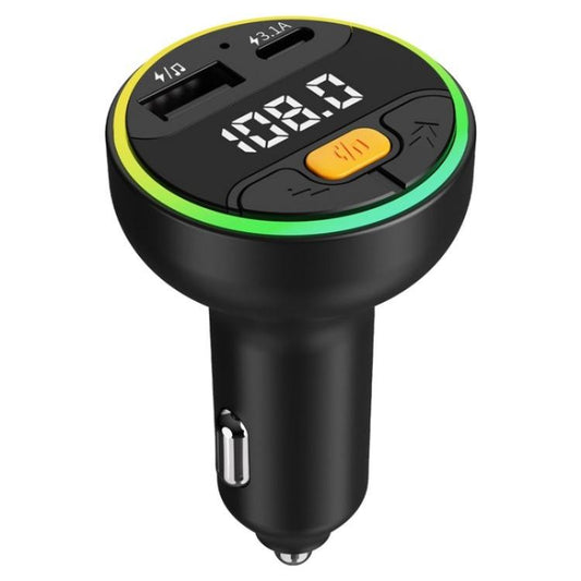 C9 Digital Display FM Transmitter Multifunctional Bluetooth Car MP3 Player USB Type-C Charger - Car Charger by buy2fix | Online Shopping UK | buy2fix