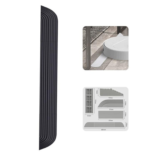 JUNSUNMAY For Ecovacs / iRobot / Mijia / Dreame Sweeping Robot Universal Silicone Threshold Bars Ramp Mat(Black) - Other Accessories by JUNSUNMAY | Online Shopping UK | buy2fix