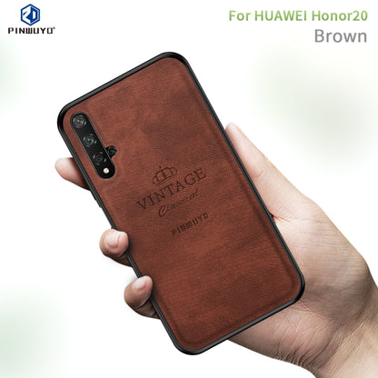 PINWUYO Shockproof Waterproof Full Coverage PC + TPU + Skin Protective Case for Huawei Honor 20(Brown) - Honor Cases by PINWUYO | Online Shopping UK | buy2fix