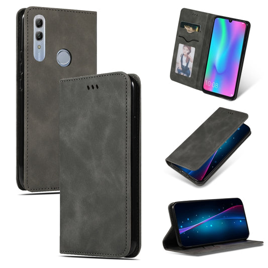 Retro Skin Feel Business Magnetic Horizontal Flip Leather Case for Huawei Honor 10 Lite / Honor 20 Lite / Honor 10i / Honor 20i(Dark Gray) - Honor Cases by buy2fix | Online Shopping UK | buy2fix