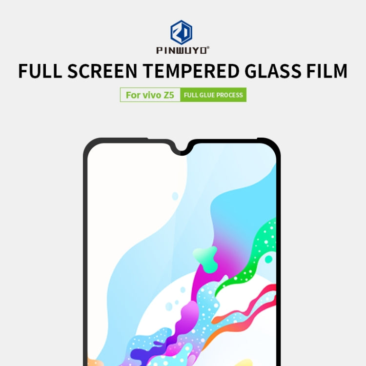 PINWUYO 9H 2.5D Full Screen Tempered Glass Film for vivo Z5(Black) - vivo Tempered Glass by PINWUYO | Online Shopping UK | buy2fix