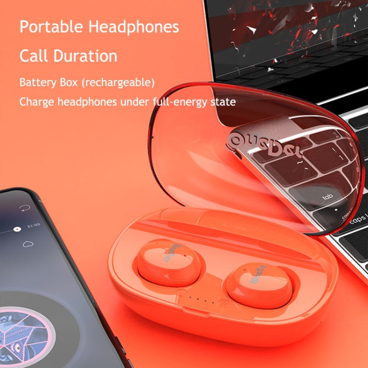 OneDer W12 Wireless Earphone with Waterproof IPX5 HD Stereo Sound TWS Bluetooth Earphone(Red) - TWS Earphone by OneDer | Online Shopping UK | buy2fix