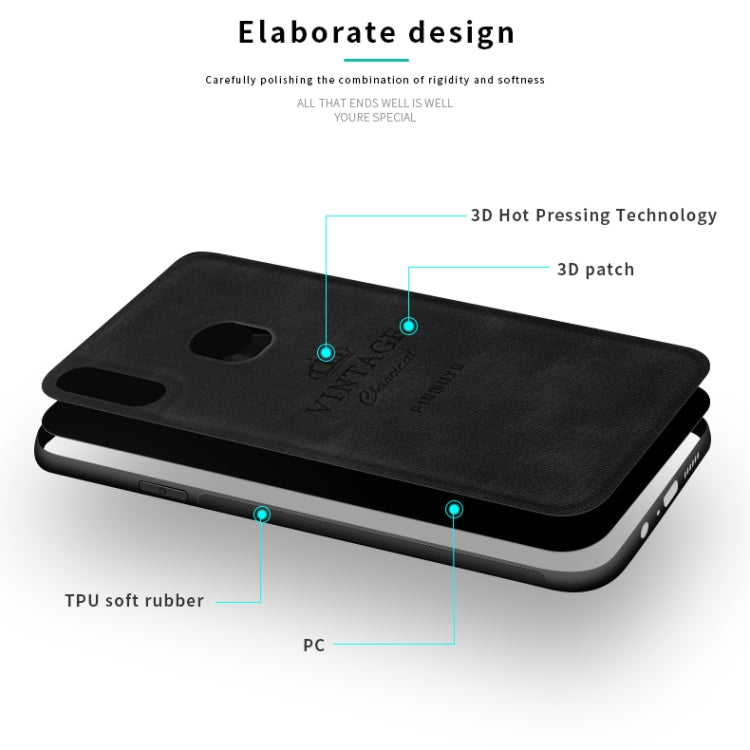 For Galaxy A10S PINWUYO Zun Series PC + TPU + Skin Waterproof And Anti-fall All-inclusive Protective Shell(Black) - Galaxy Phone Cases by PINWUYO | Online Shopping UK | buy2fix