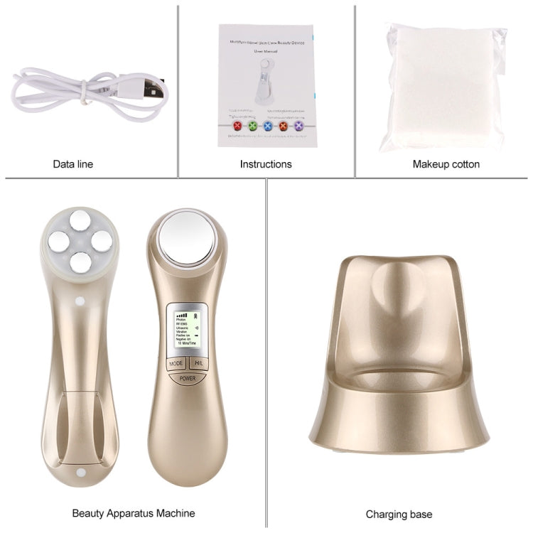 OFY9901  Face Skin EMS Mesotherapy Electroporation RF Radio Frequency Facial LED Photon Skin Care Face Lift Tighten Remove Wrinkle(White) - Beauty Instrument by buy2fix | Online Shopping UK | buy2fix
