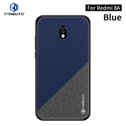 For Xiaomi RedMi 8A PINWUYO Rong Series  Shockproof PC + TPU+ Chemical Fiber Cloth Protective Cover(Blue) - Xiaomi Cases by PINWUYO | Online Shopping UK | buy2fix