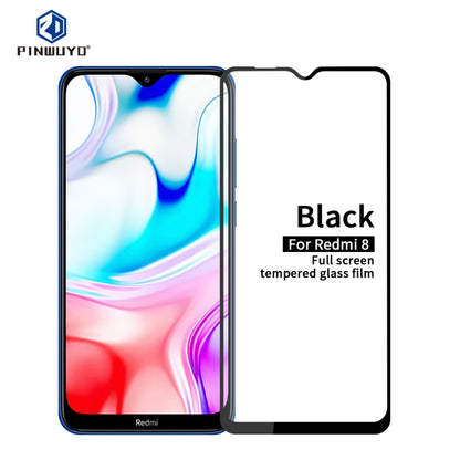 For Xiaomi RedMi 8 PINWUYO 9H 2.5D Full Screen Tempered Glass Film(Black) -  by PINWUYO | Online Shopping UK | buy2fix