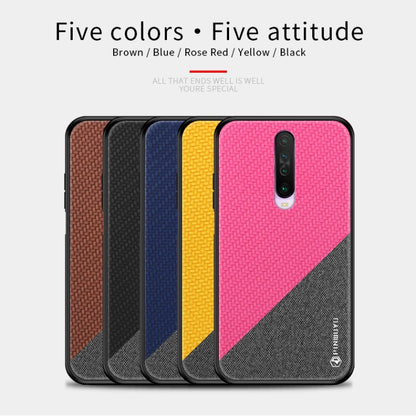 For Xiaomi  RedMi K30 PINWUYO Rong Series  Shockproof PC + TPU+ Chemical Fiber Cloth Protective Cover(Black) - Xiaomi Cases by PINWUYO | Online Shopping UK | buy2fix