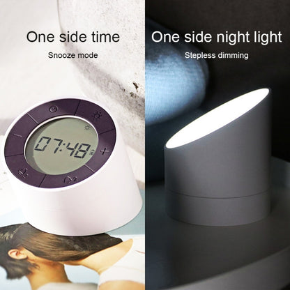 Simple Home Creative Multi-function Charging Stepless Dimming Alarm Clock Night Light(Pink) - Alarm Clocks by buy2fix | Online Shopping UK | buy2fix