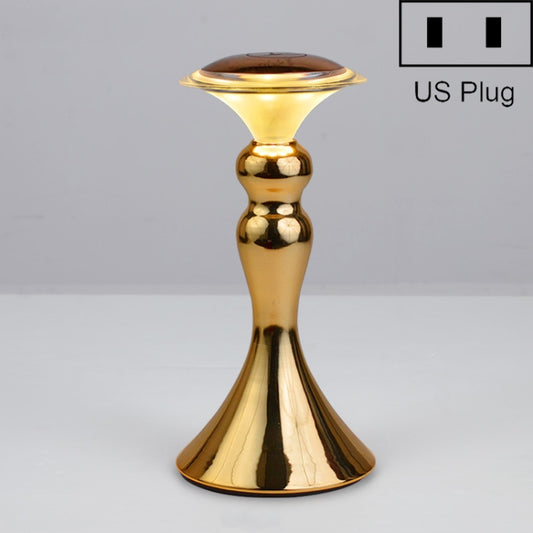 HT-TD2W1 LED Charging Restaurant Bar Decoration Table Lamp, Plug Type:US Plug(Charging Type Golden) - Bedside Light by buy2fix | Online Shopping UK | buy2fix