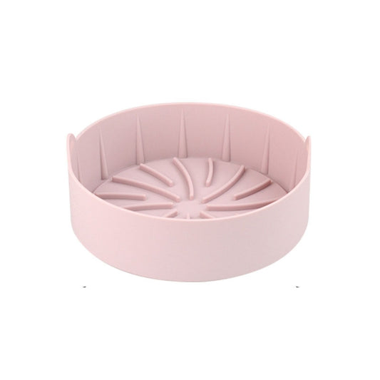 Air Fryer Silicone Grill Pan Accessories, Size: Round 16 cm(Pink) - Baking mat & Bakewares by buy2fix | Online Shopping UK | buy2fix