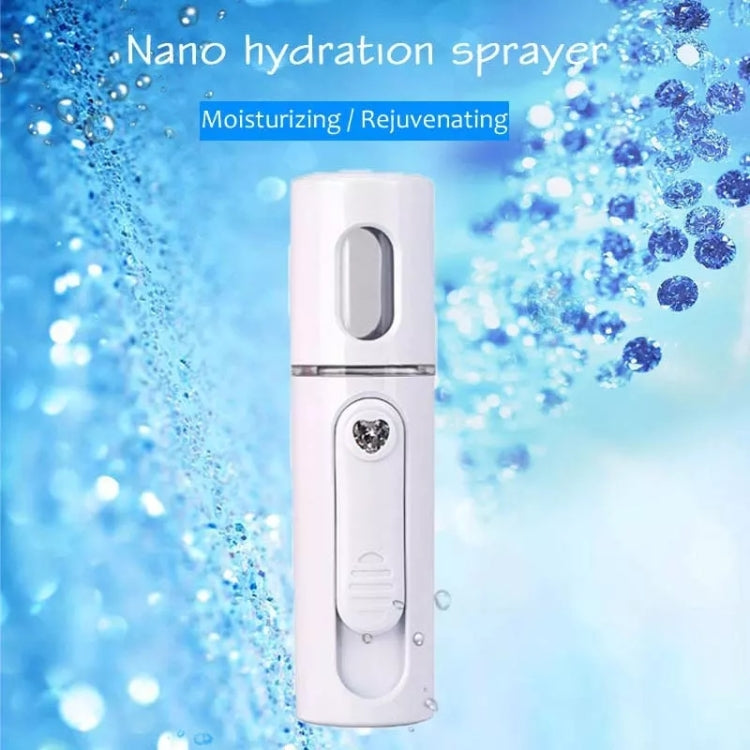 Facial Steamer Nano Steamer Handy  Face Moisture Sprayer Rechargeable Mini USB Charging Automatic Alcohol Sprayer(white) - Beauty Instrument by buy2fix | Online Shopping UK | buy2fix