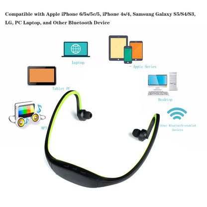 S9 Wireless Sports Bluetooth Earphones for iPhone Huawei XiaoMi Phone, Support TF / SD Card & Microphone(Blue) - Neck-mounted Earphone by buy2fix | Online Shopping UK | buy2fix