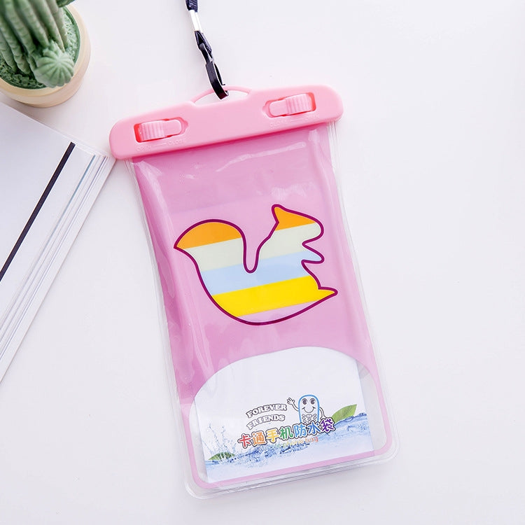 10 PCS Large Outdoor Photo Transparent Waterproof Cartoon Mobile Phone Bag, Style:Squirrel - Waterproof Bag by buy2fix | Online Shopping UK | buy2fix