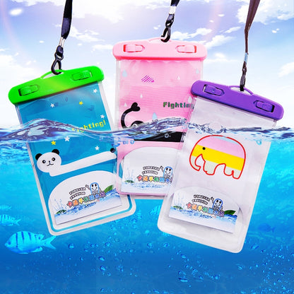 10 PCS Large Outdoor Photo Transparent Waterproof Cartoon Mobile Phone Bag, Style:Squirrel - Waterproof Bag by buy2fix | Online Shopping UK | buy2fix