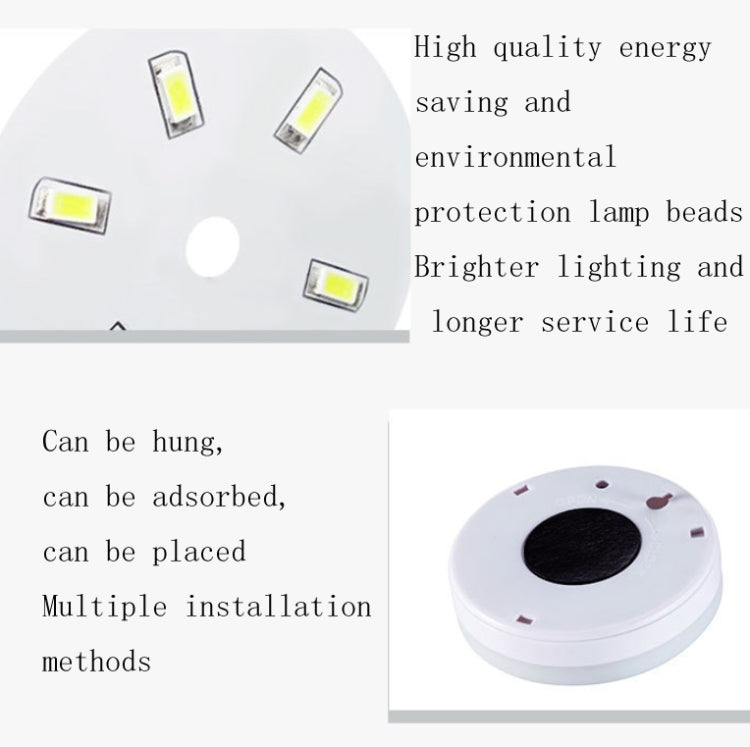 Intelligent Human Body Induction LED Night Light Control Bedroom Bedside Table Lamp, Style:Battery Model(White Light) - Sensor LED Lights by buy2fix | Online Shopping UK | buy2fix