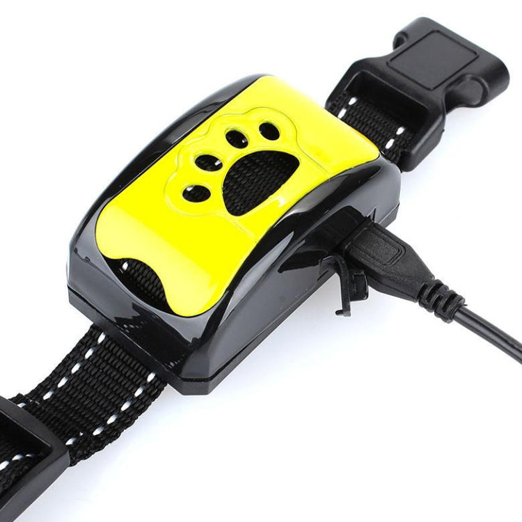 Rechargeable Waterproof Intelligent Identification Automatic Lock Bark Stop(Lemon Yellow) - Training Aids by buy2fix | Online Shopping UK | buy2fix