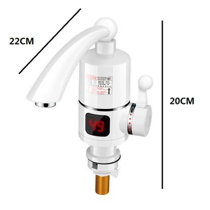 Digital Display Electric Heating Faucet Instant Hot Water Heater CN Plug Digital Display Horizontal Tube - Faucets & Accessories by buy2fix | Online Shopping UK | buy2fix